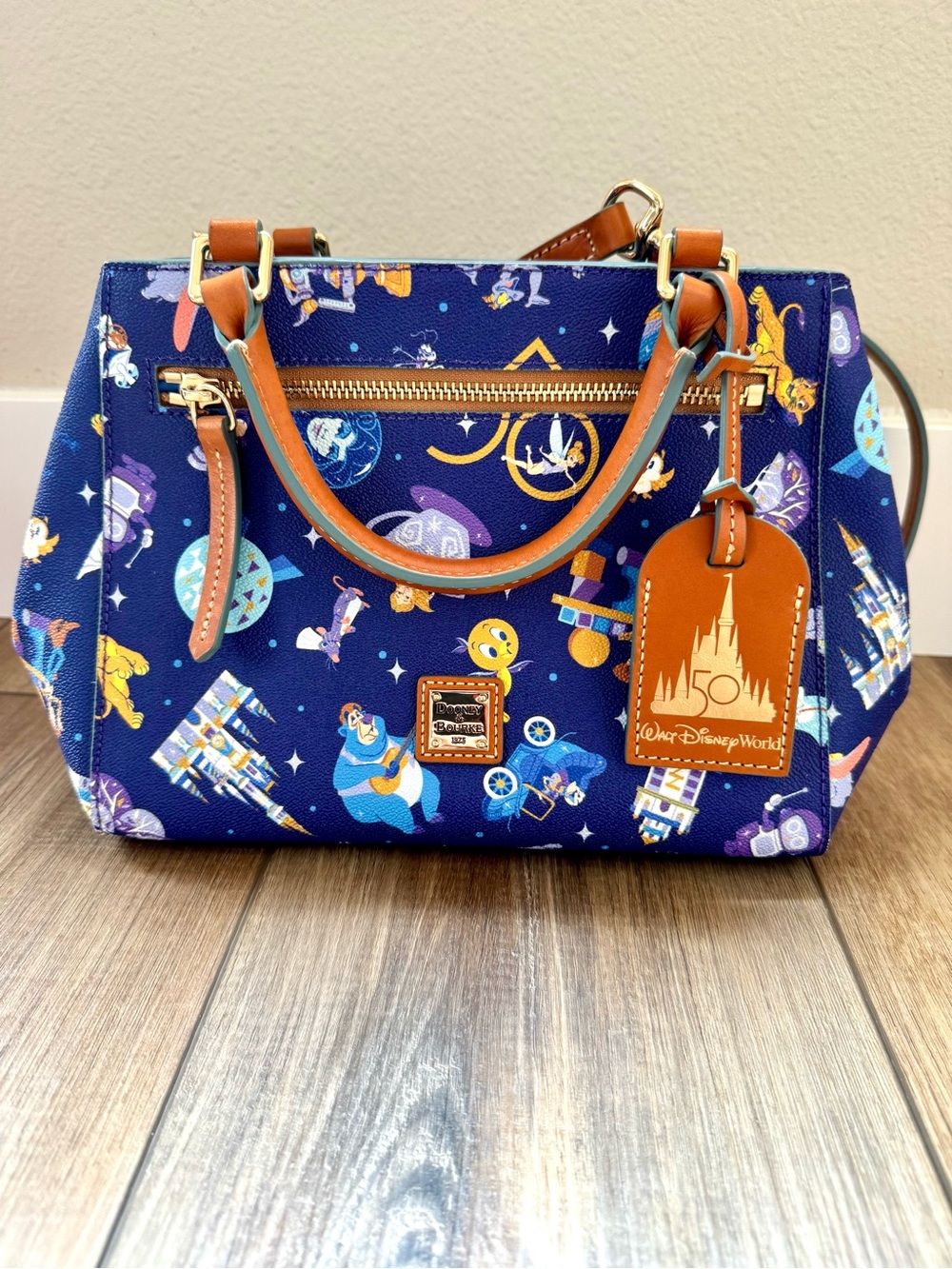 Disney Dooney & Bourke WDW 50th Anniversary Satchel|EUC|Handles +Crossbody strap